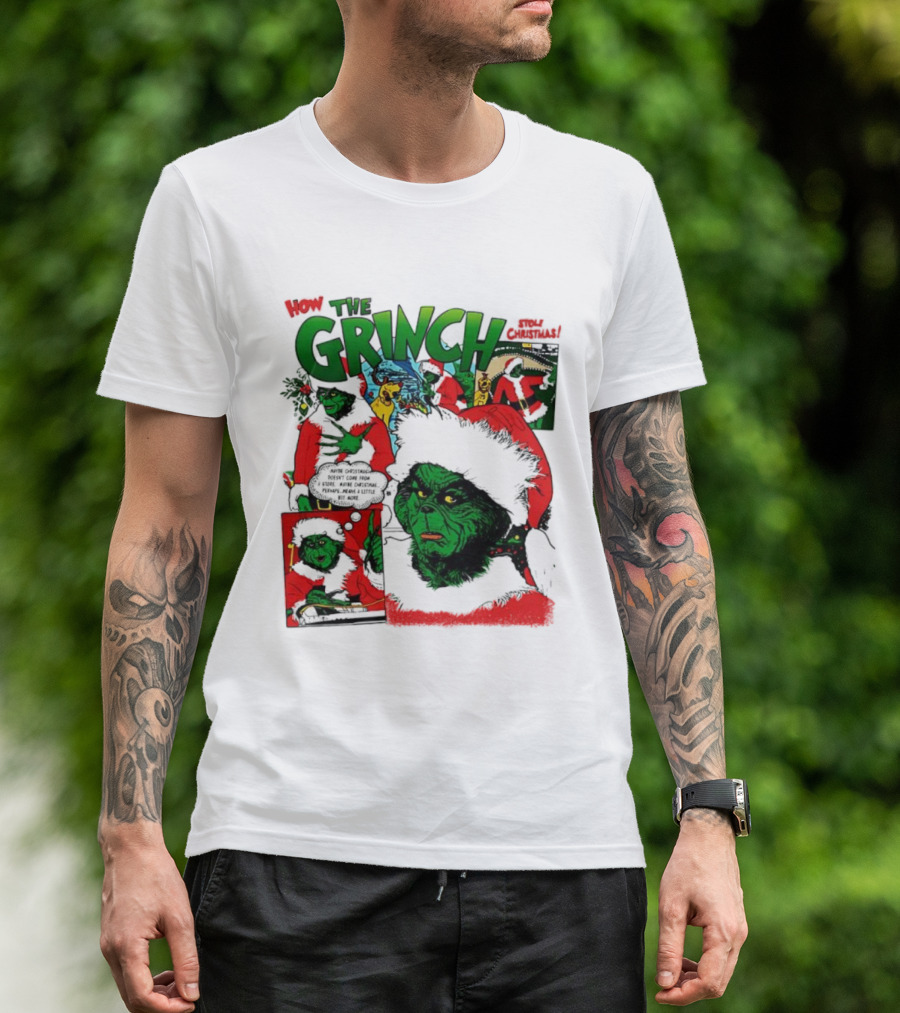 How The Grinch Stole Christmas Story Grinch Movie Scenes Holiday Style T-Shirt