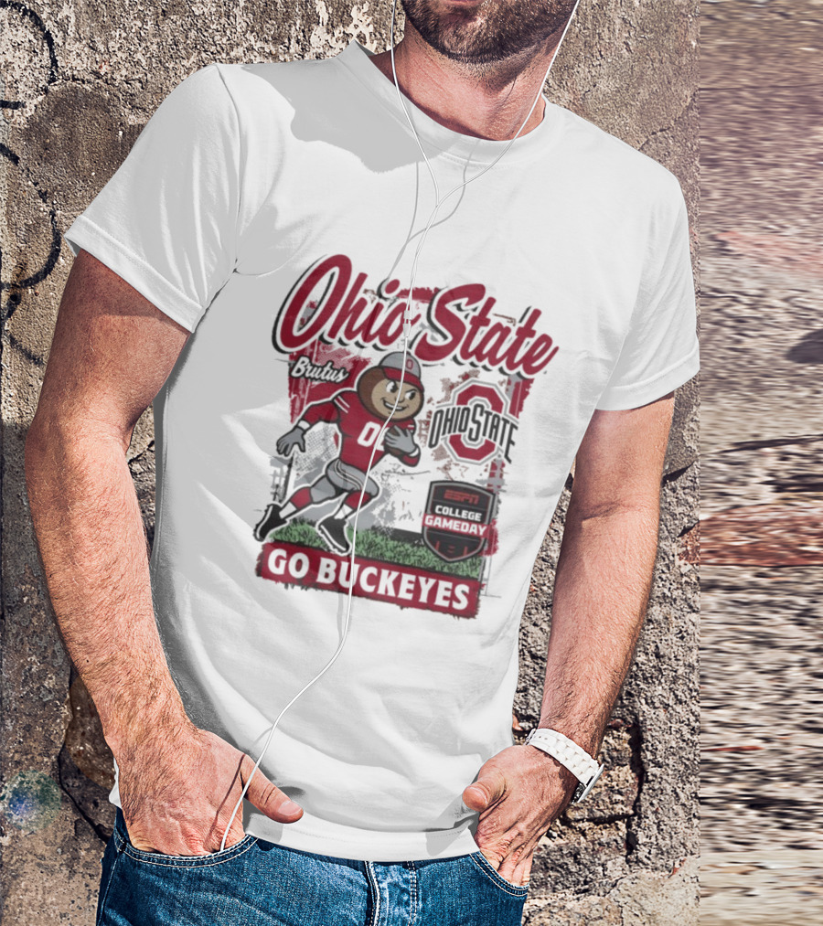 Ohio State Buckeyes Brutus ESPN College GameDay 2025 Go Buckeyes T-Shirt