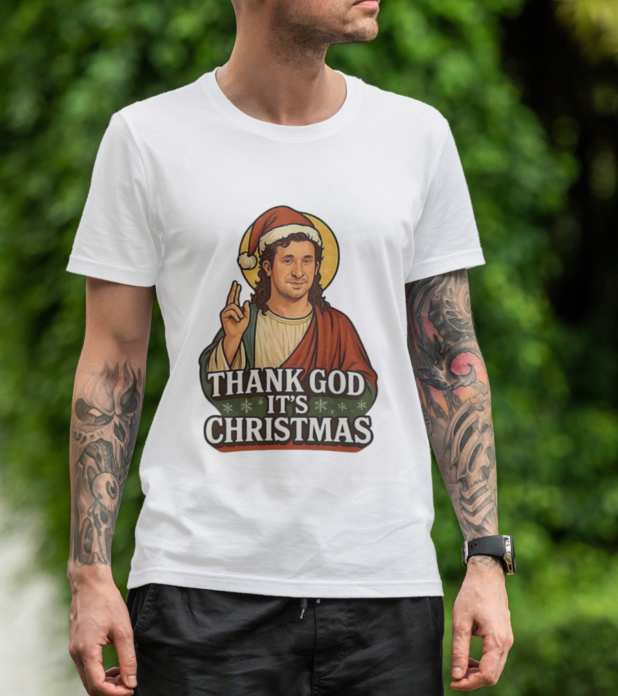 Thank God It’s Christmas Robbie Fowler Santa Christian Blessing T-Shirt