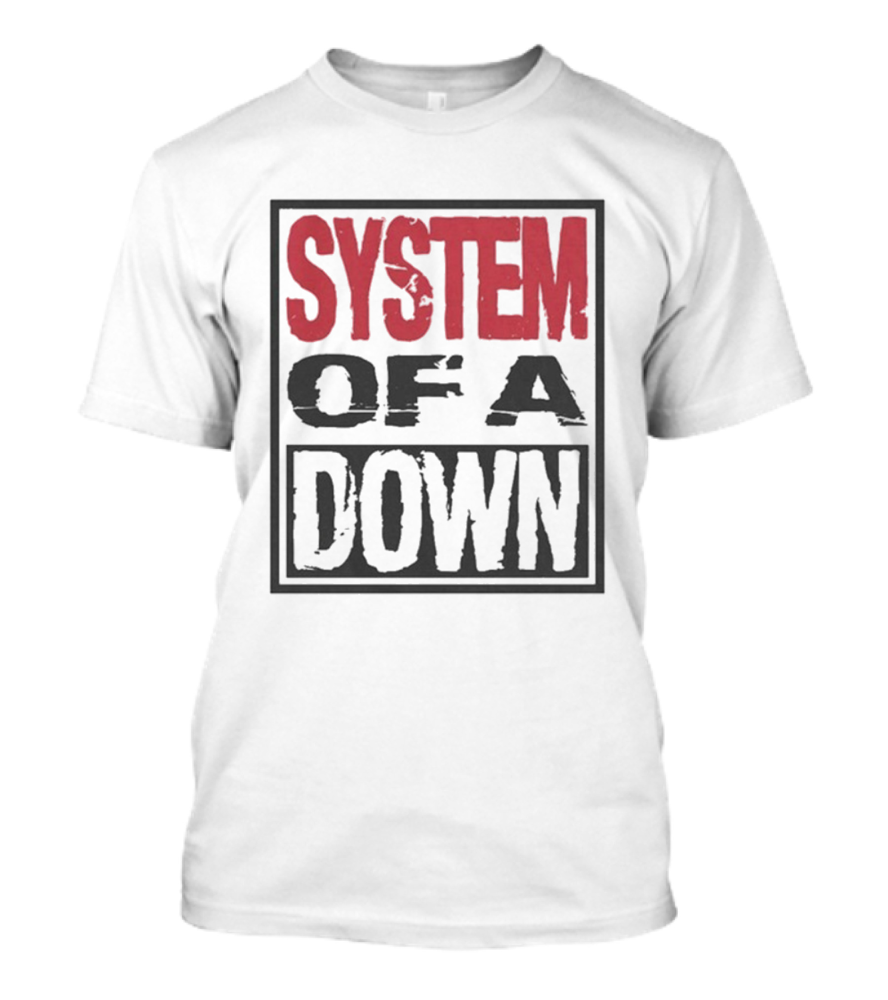 SYSTEM OF A DOWN Triple Stack Box Text Bold Style T-Shirt