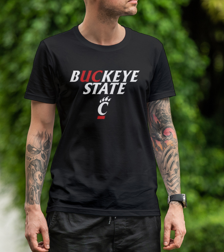 Cincinnati Bearcats Buckeye State UC Paw Print T-Shirt
