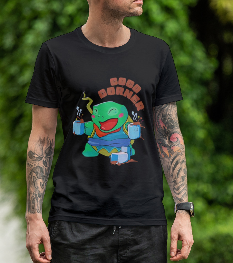 Coco Corner Pokémon Character Coffee Lovers Vibrant Design T-Shirt
