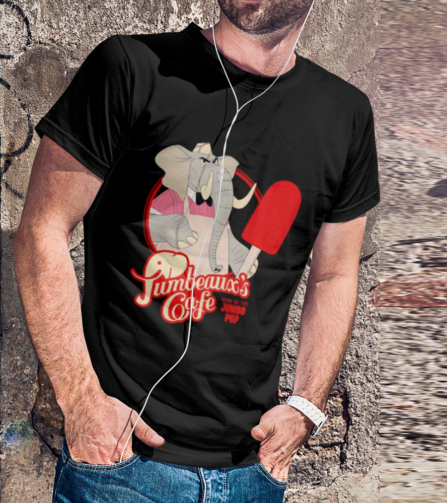 Disney Zootopia Jumbeaux’s Cafe Elephant Character Holding Ice Pop T-Shirt