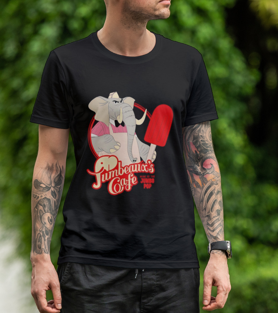 Disney Zootopia Jumbeaux’s Cafe Elephant Character Holding Ice Pop T-Shirt
