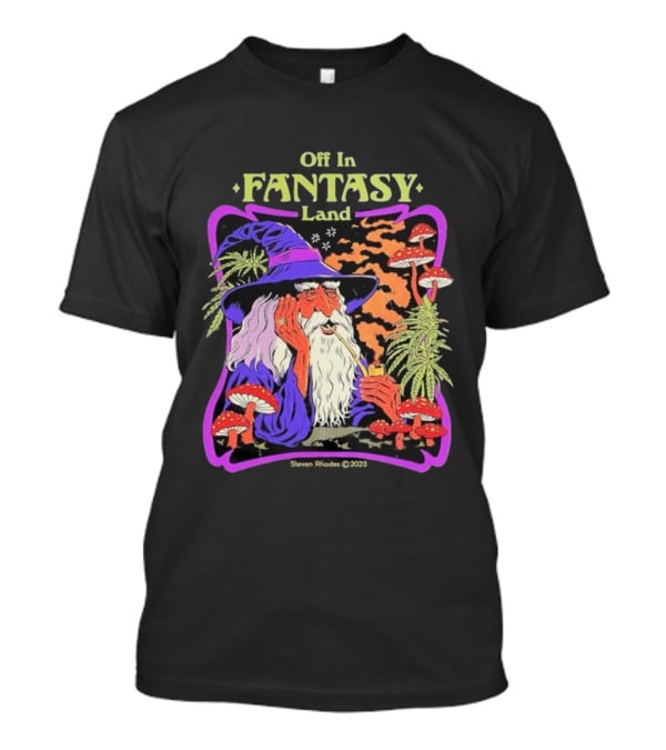 Off In Fantasy Land Wizard Steven Rhodes 2023 T-Shirt