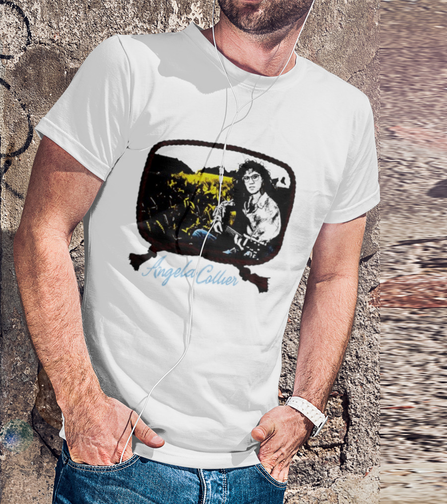 Angela Collier Self-Titled Album Acoustic Guitar In Field T-Shirt