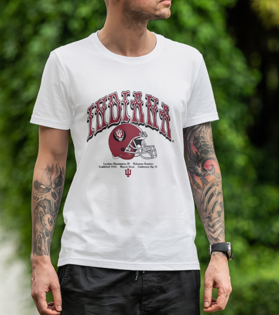 Indiana University Grateful Dead Helmet Established 1820 Bloomington Traditions Honoring IU T-Shirt