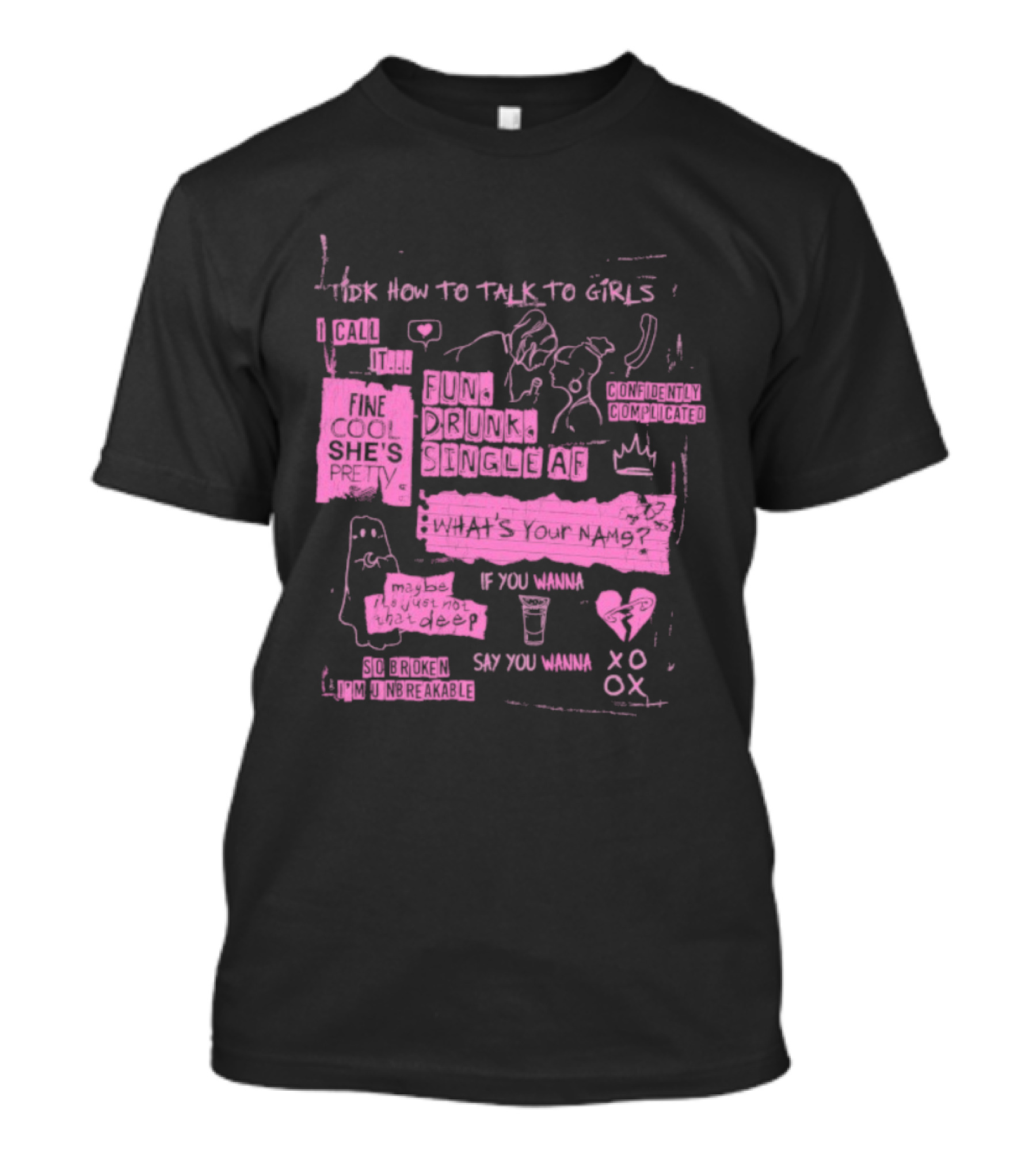 Beth McCarthy IDK How To Talk To Girls Heartbreak Sketch XOXO T-Shirt