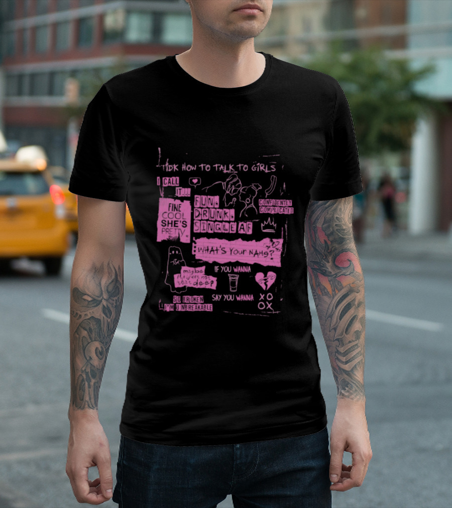 Beth McCarthy IDK How To Talk To Girls Heartbreak Sketch XOXO T-Shirt