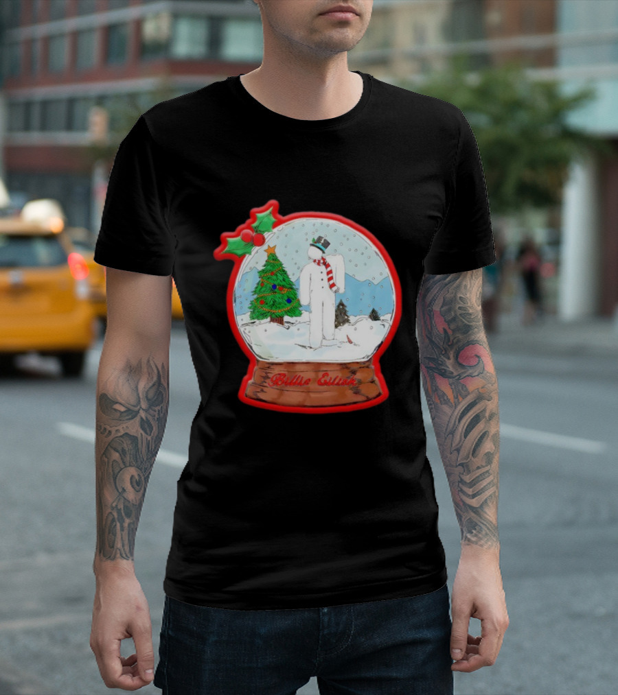 Billie Eilish Blohsh Christmas Snowglobe Ornament T-Shirt