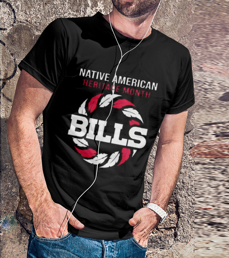 Buffalo Bills Native American Heritage Month Bills Wreath Design T-Shirt