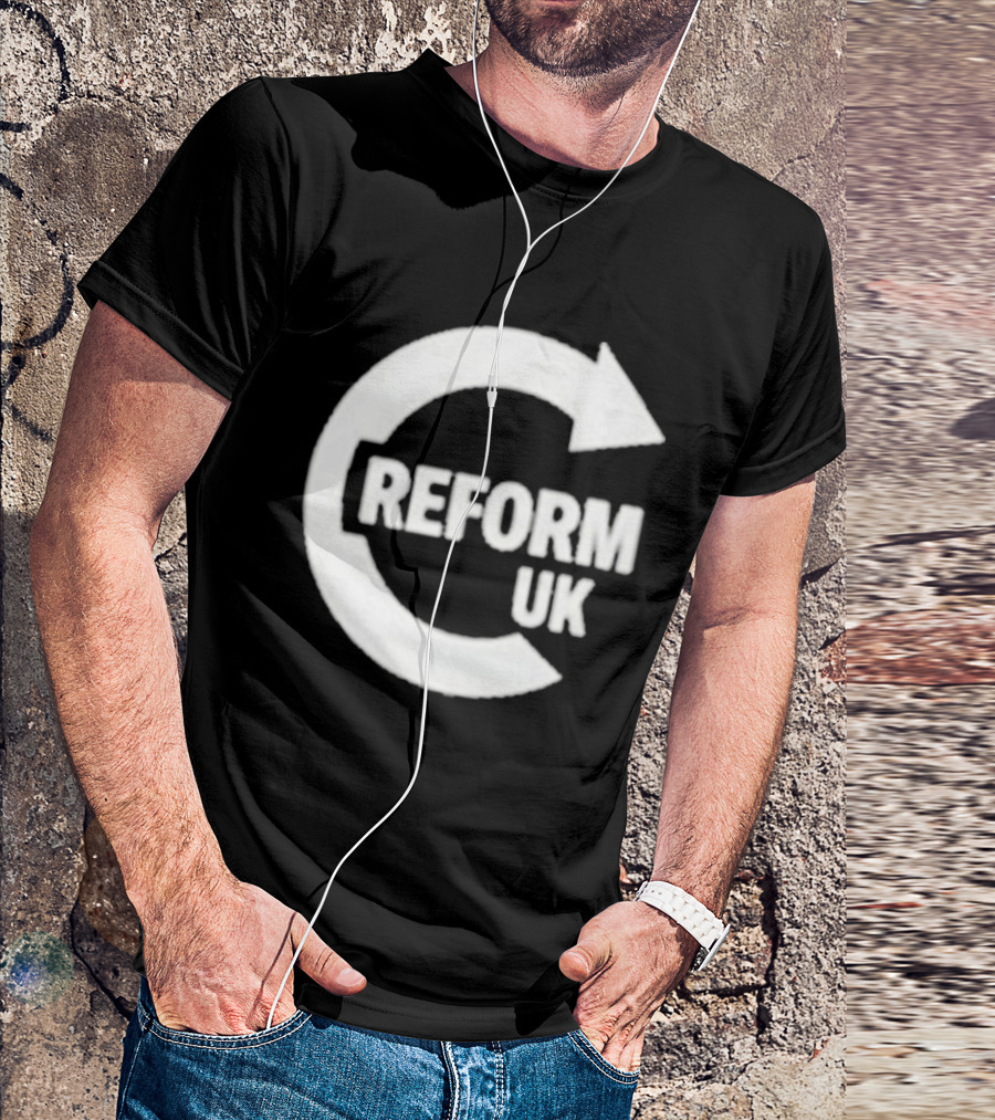 Reform UK Paul Doyle Political Symbol Arrow Circular Icon T-Shirt