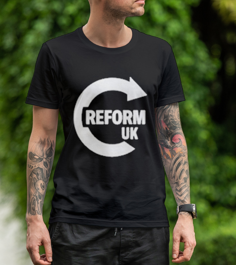 Reform UK Paul Doyle Political Symbol Arrow Circular Icon T-Shirt