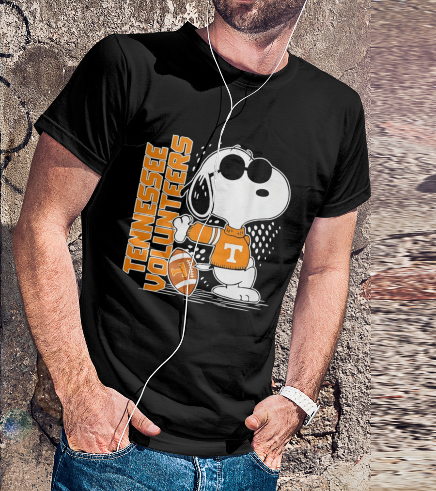 Snoopy Joe Cool Tennessee Volunteers Football Merchandise T-Shirt