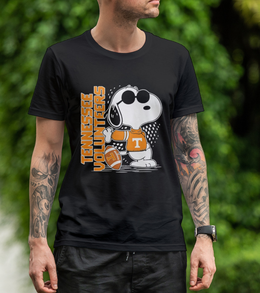Snoopy Joe Cool Tennessee Volunteers Football Merchandise T-Shirt