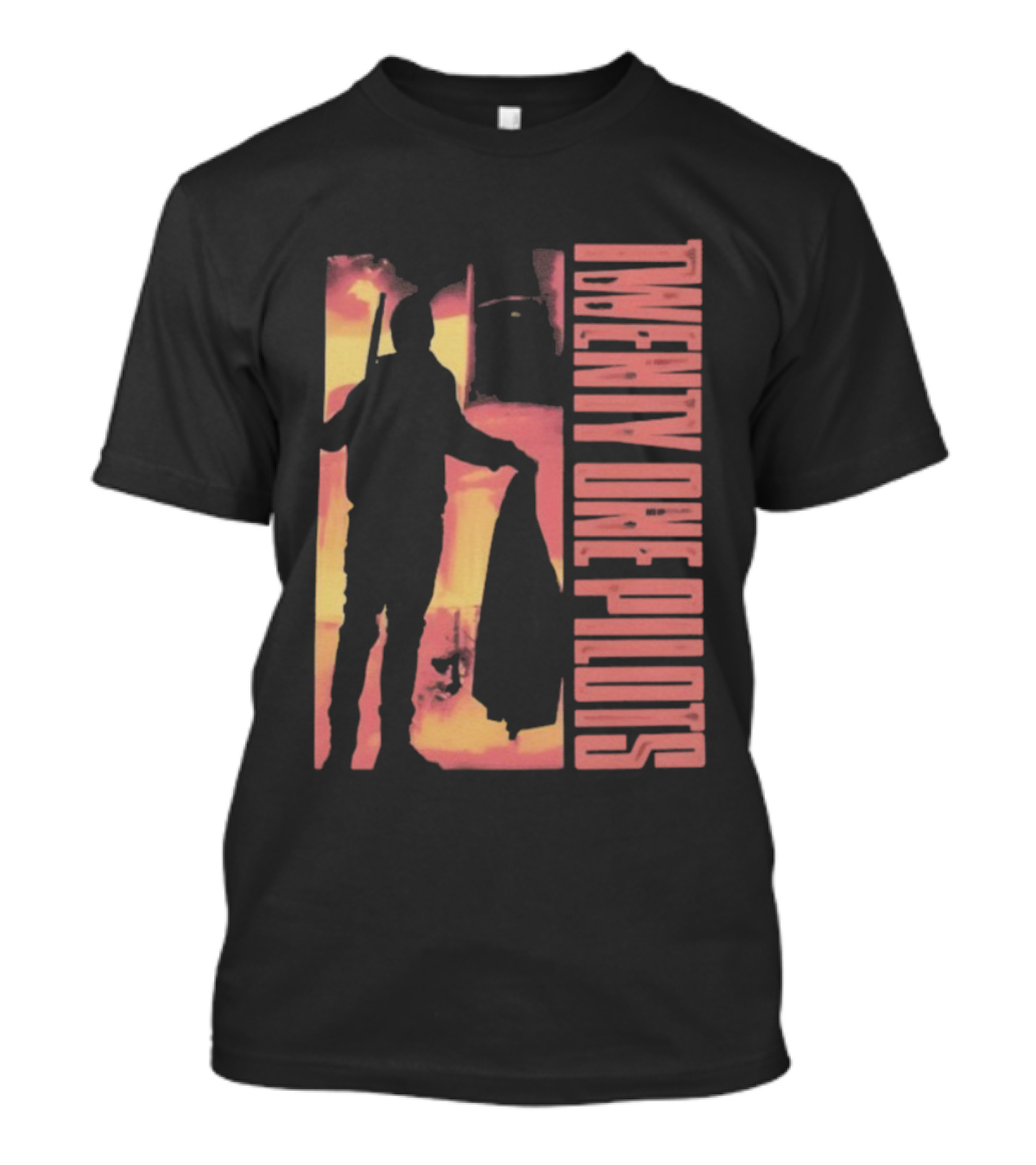 Twenty One Pilots Torchbearer Silhouette Fire Background T-Shirt