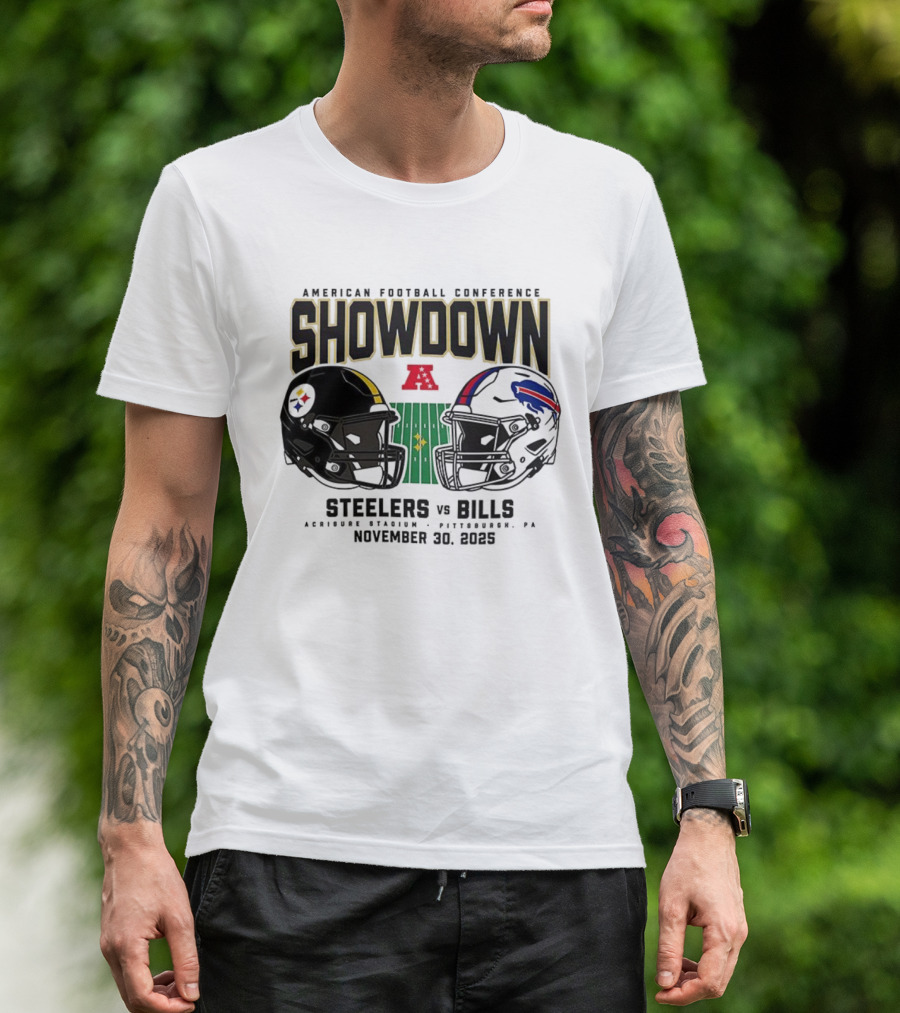 Steelers Vs Bills NFL Showdown November 30 2025 T-Shirt