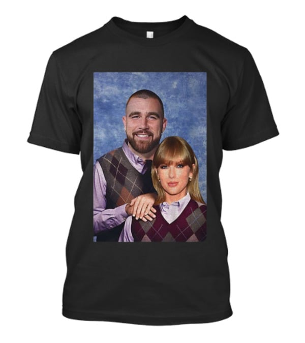 Taylor And Travis Kelce Step Brothers Kansas City Chiefs NFL 2025 Vintage Sweater Argyle Style T-Shirt