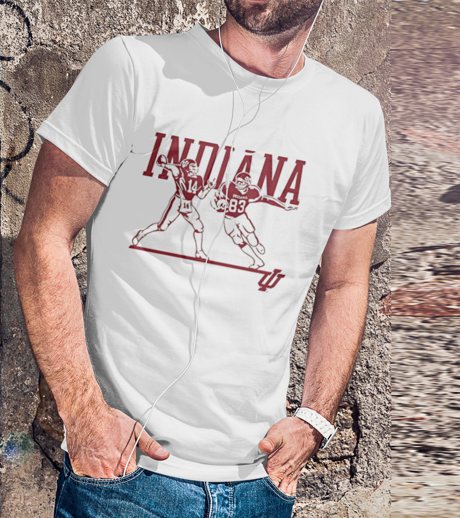Indiana Football 1983 Players Number 14 And 83 T-Shirt