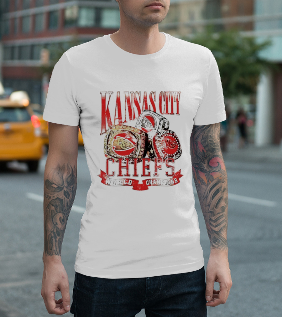 Kansas City Chiefs World Champions Rings Celebration T-Shirt