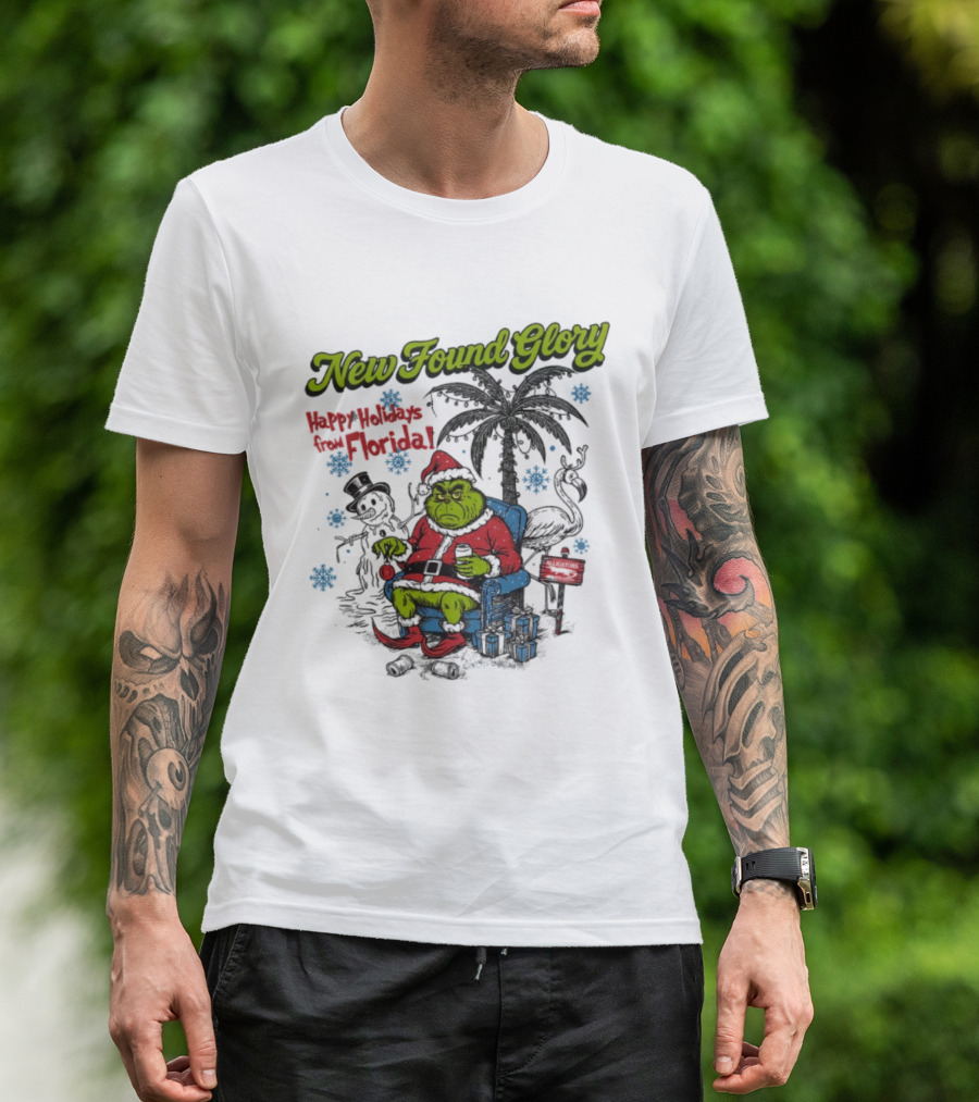 New Found Glory Happy Holidays From Florida Grinch Christmas Scene T-Shirt