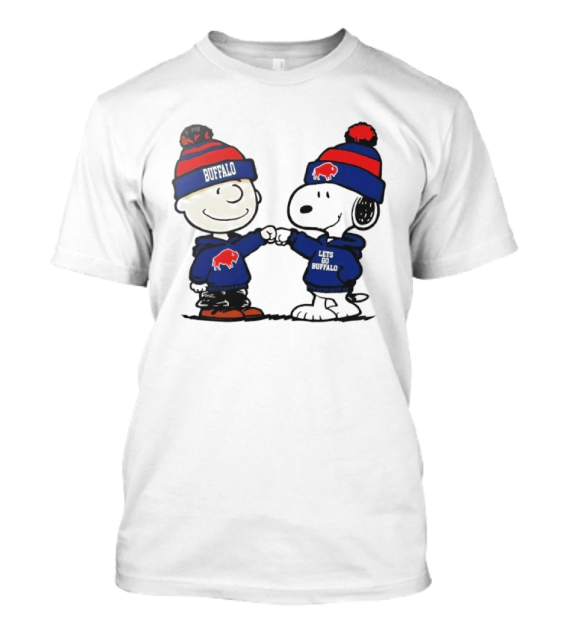 Charlie Brown Snoopy Buffalo Bills Lets Go Buffalo T-Shirt