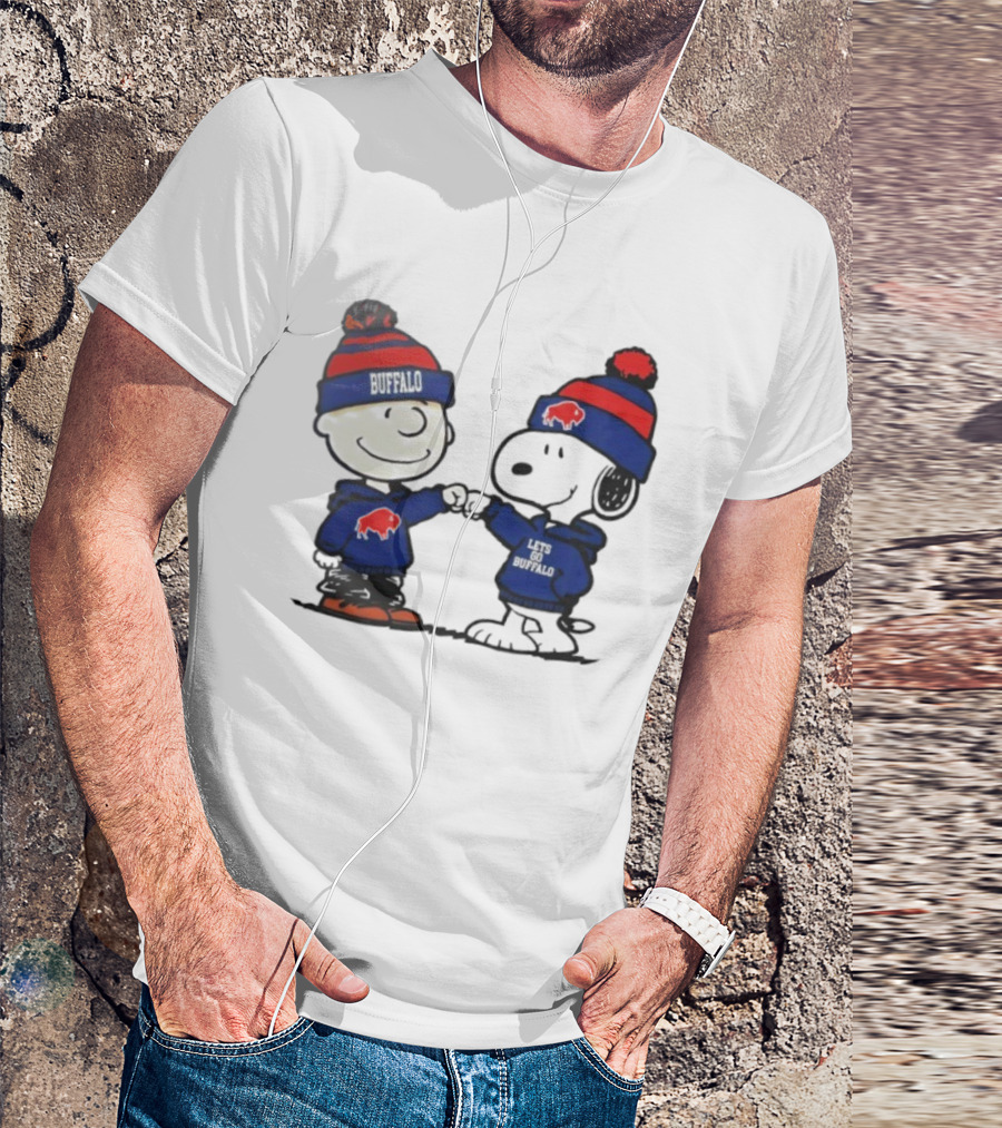 Charlie Brown Snoopy Buffalo Bills Lets Go Buffalo T-Shirt
