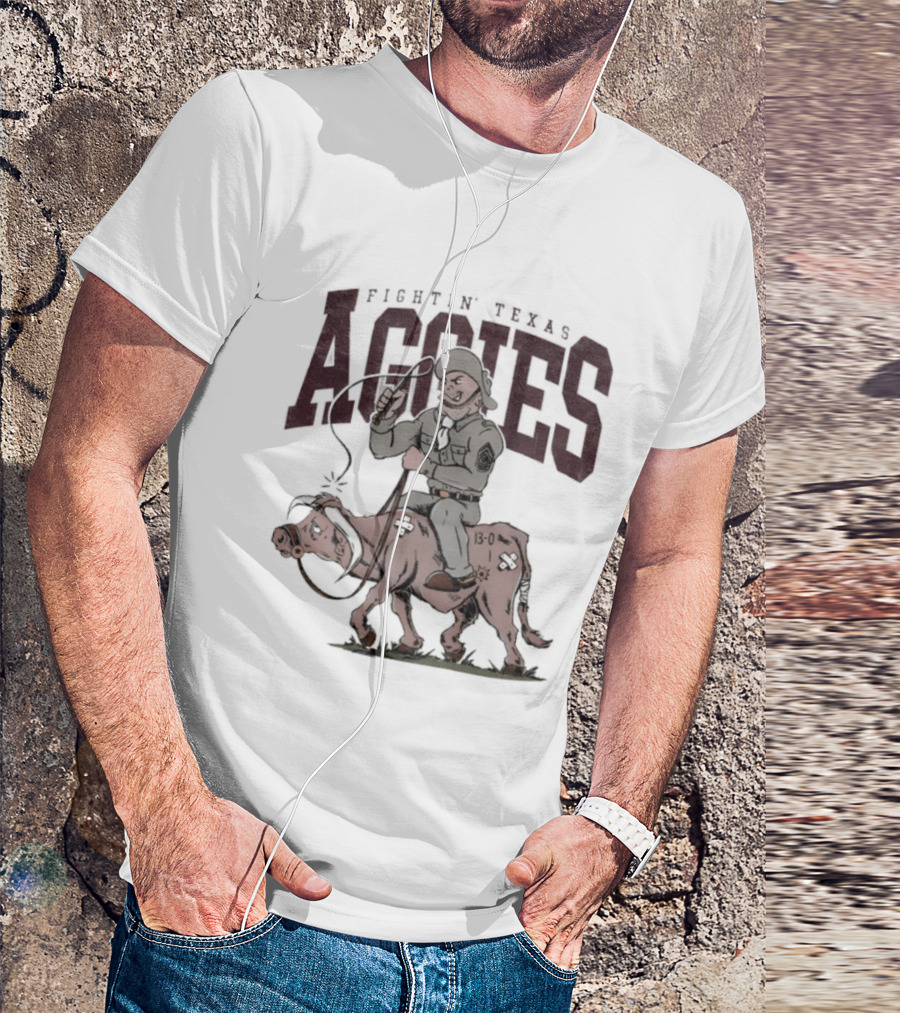 Fightin’ Texas Aggies Riding Mascot Sarge T.u. T-Shirt