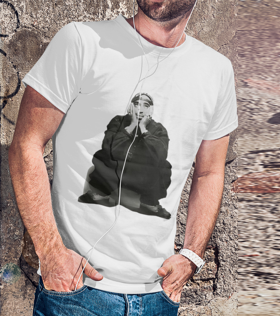 Pedro Pascal Sits Like Tupac Iconic Pose T-Shirt