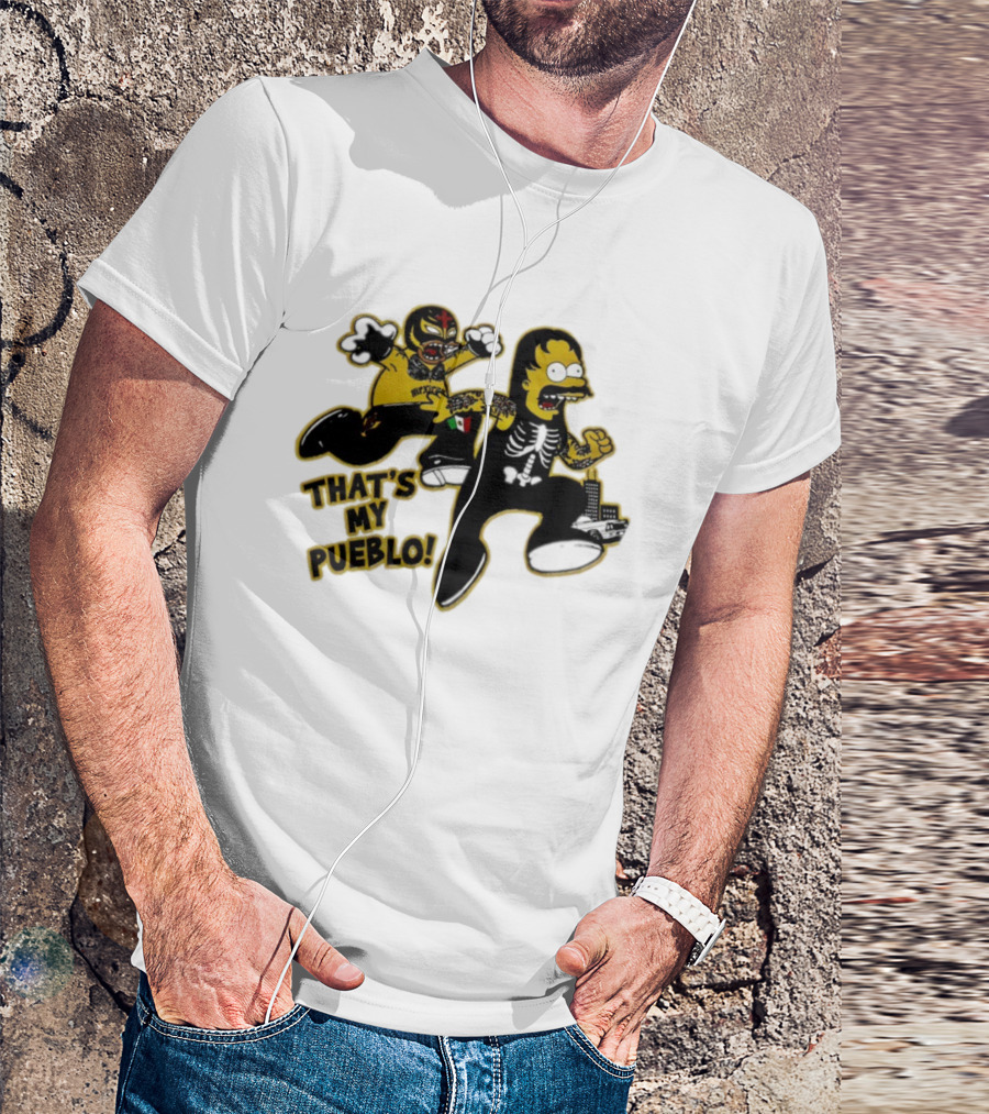 -The Simpsons Rey Mysterio That's My Pueblo San Diego Collaboration- T-Shirt