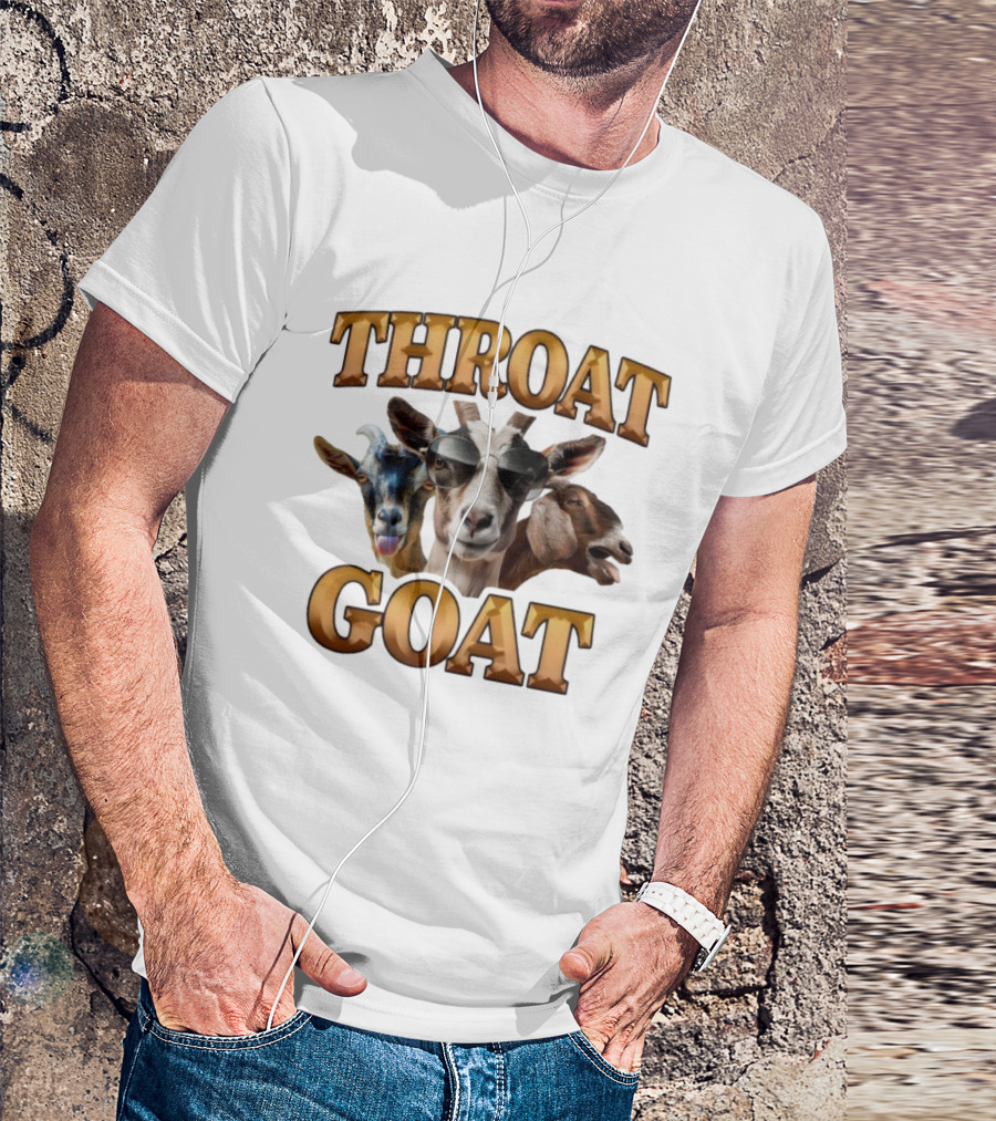 Throat Goat Funny Goat Trio Sunglasses Humor T-Shirt