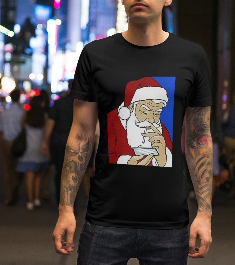 Coke Santa Naughty List Christmas Meme T-Shirt