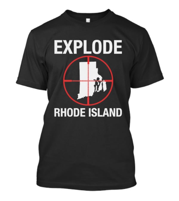 Explode Rhode Island Target Crosshair State Map T-Shirt