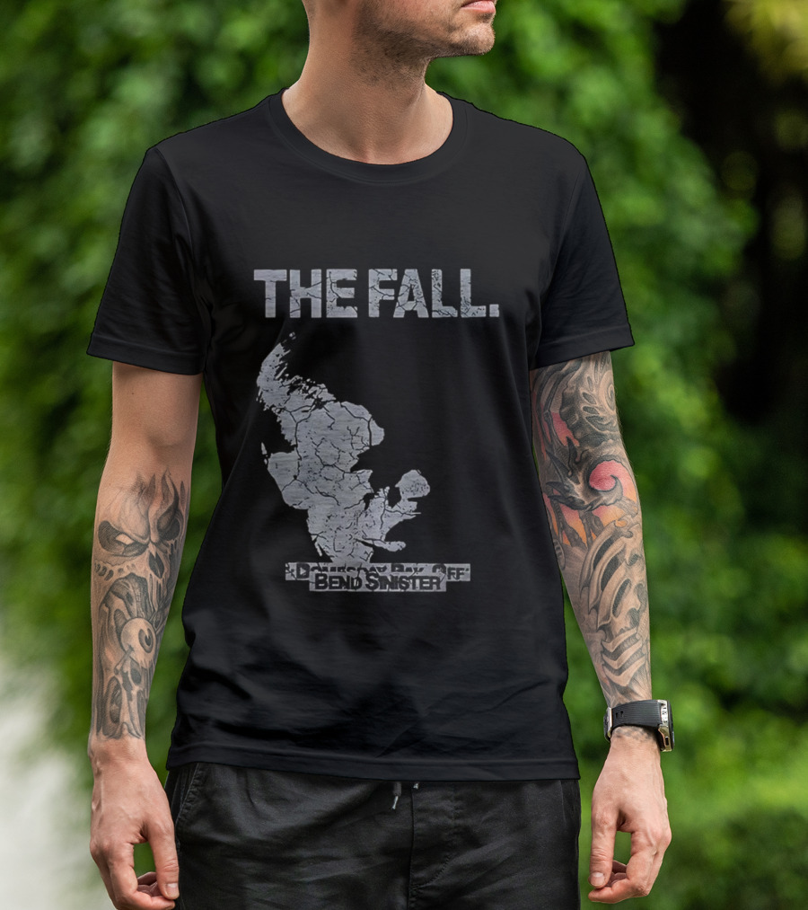 Bend Sinister The Fall Map Cracked Text Style T-Shirt