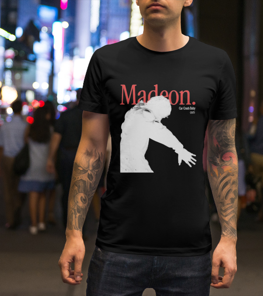 Madeon Car Crash Baby 607 White Silhouette T-Shirt