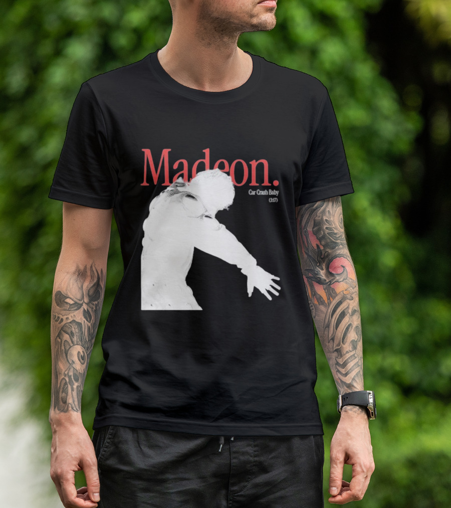 Madeon Car Crash Baby 607 White Silhouette T-Shirt