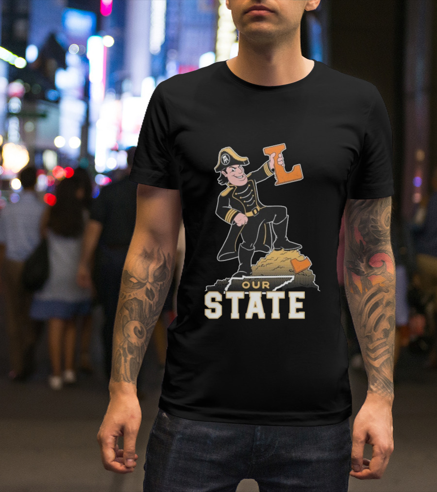 Vanderbilt Commodores Mascot Holding L Our State T-Shirt