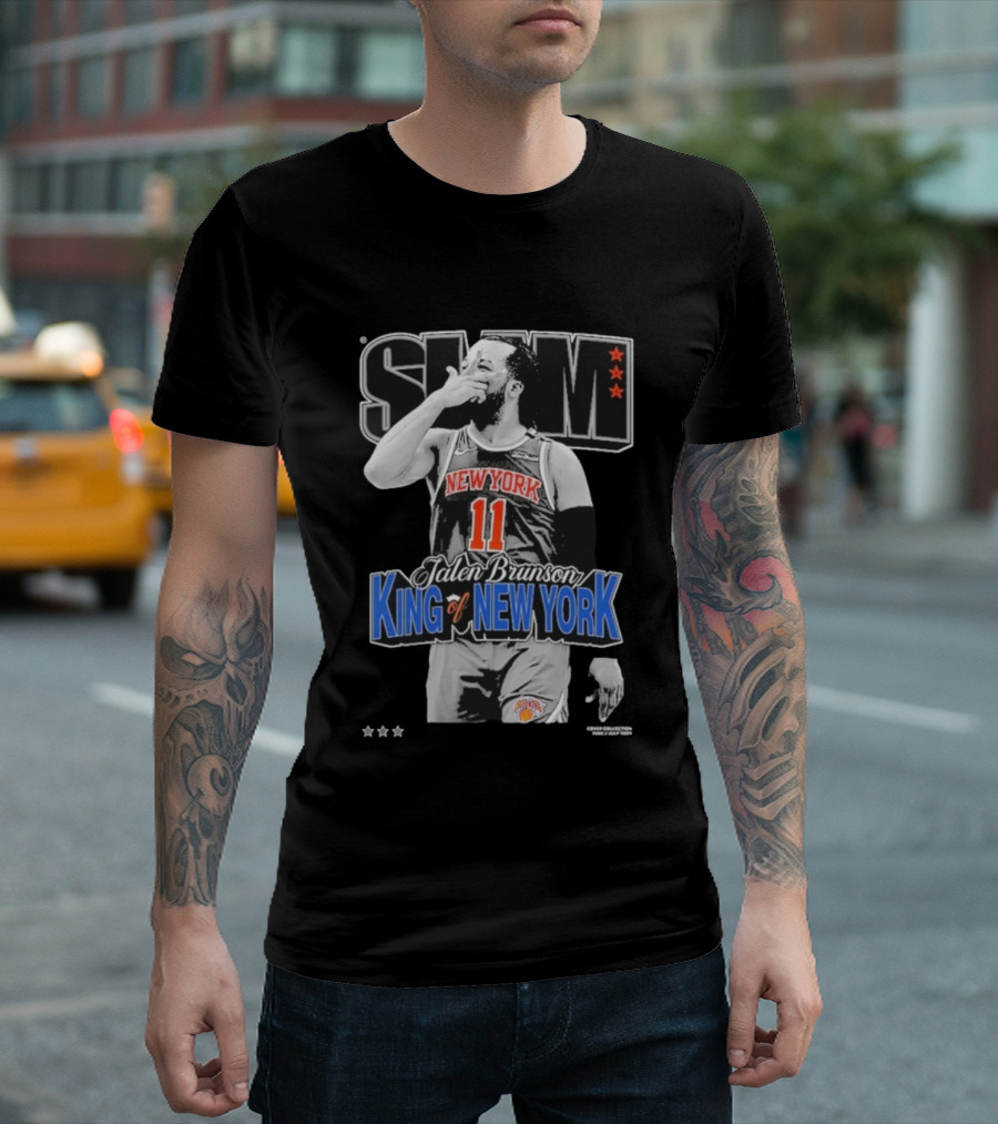 Jalen Brunson King Of New York Knicks Slam 11 Jersey T-Shirt