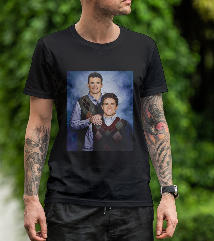 Justin Herbert Ladd McConkey Los Angeles Football Step Brothers Sweater Portrait T-Shirt