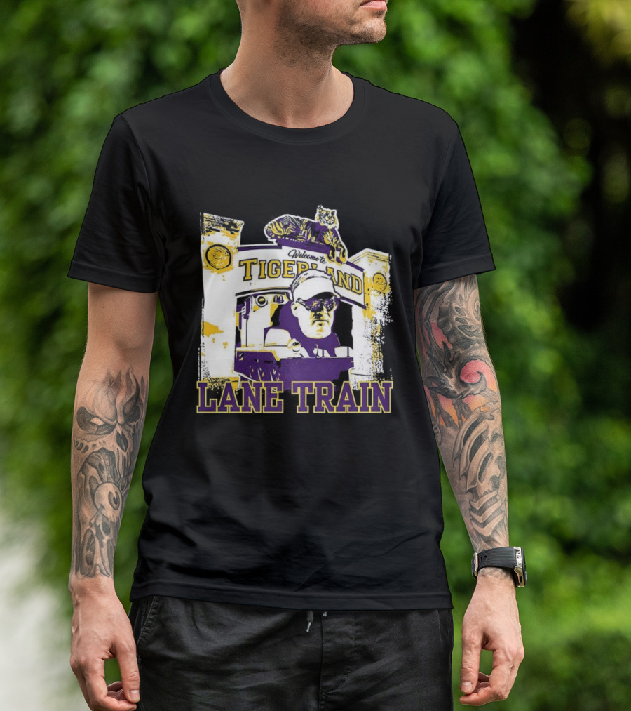 LSU Vs Ole Miss Tigerland Lane Train Entrance Matchup T-Shirt