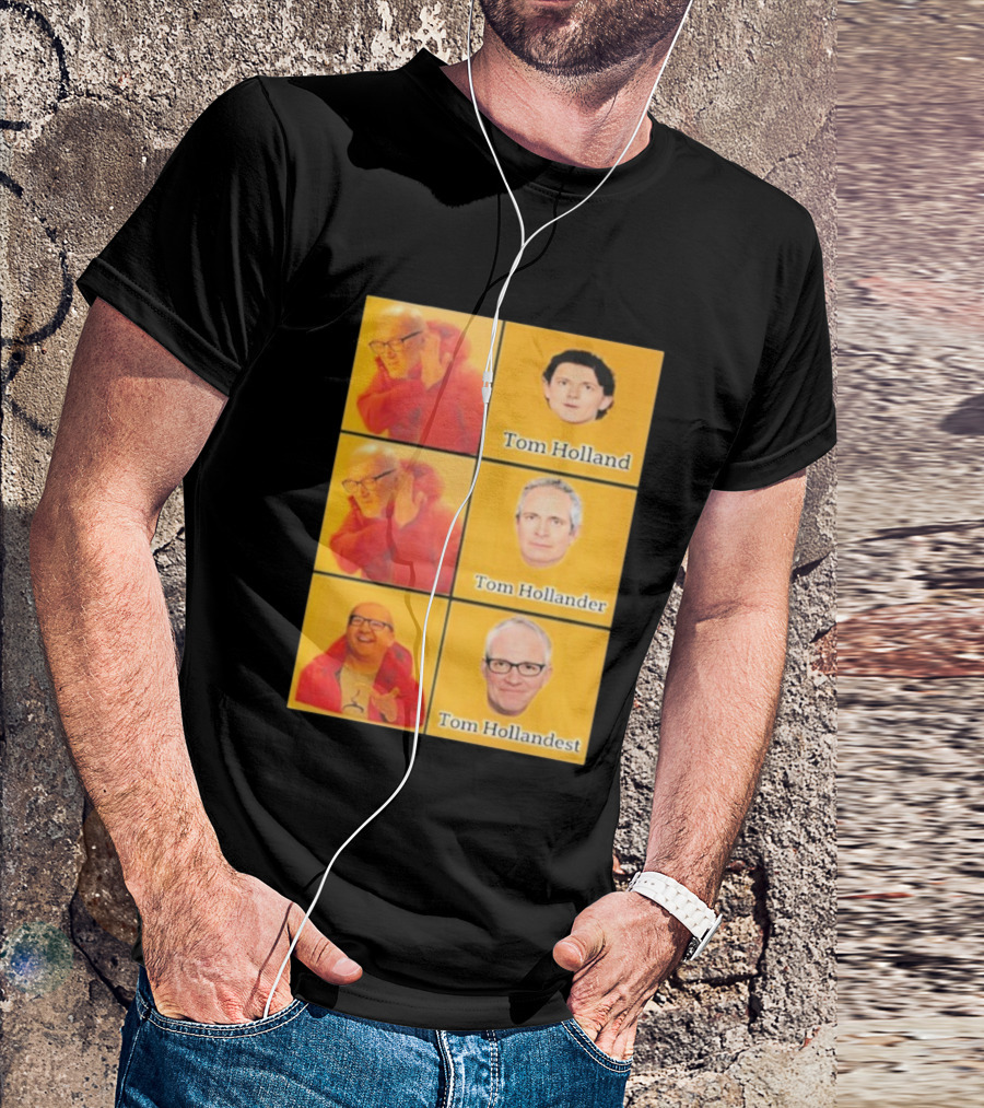 Tom Holland Tom Hollander Tom Hollandest Face Grid T-Shirt