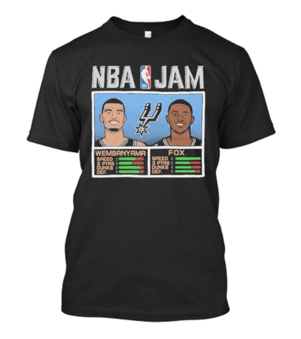 NBA Jam Victor Wembanyama De’Aaron Fox San Antonio Spurs T-Shirt