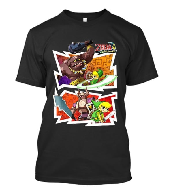 The Legend Of Zelda Spirit Tracks Link Battles Illustrations T-Shirt
