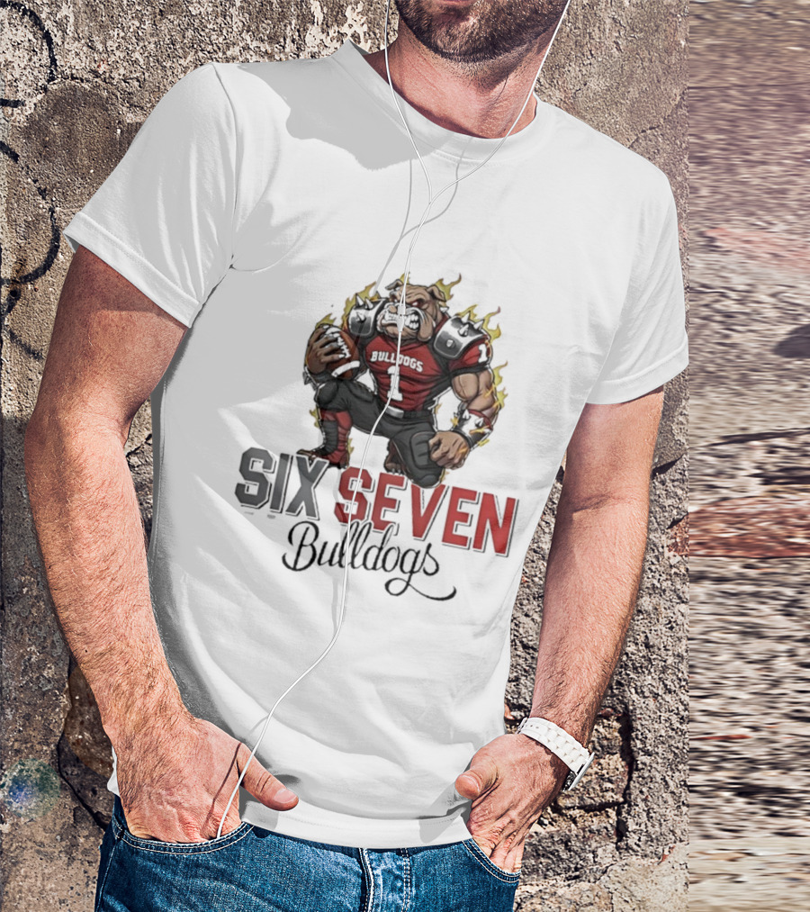 Six Seven Bulldogs Mascot Football Georgia T-Shirt