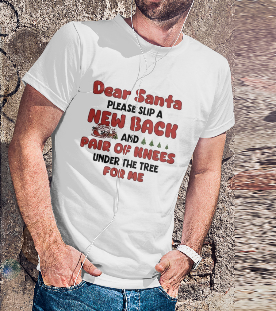 Dear Santa Please Slip A New Back And Pair Of Knees Under The Tree For Me T-Shirt