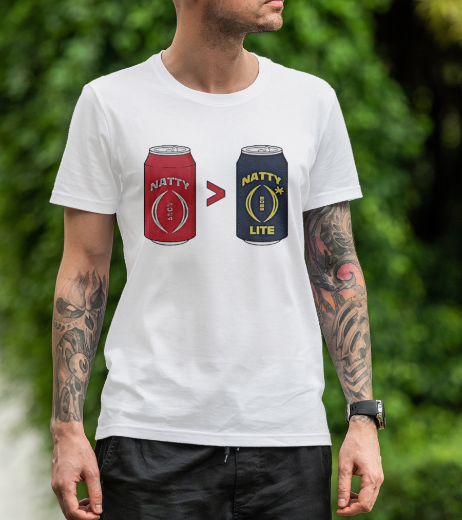 Ohio Stout Natty 2024 Greater Than Natty Lite Michigan Wolverines Championship Showdown T-Shirt