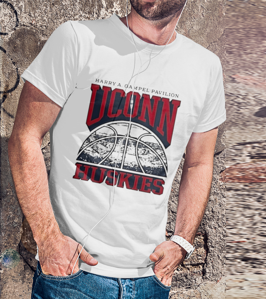 UConn Huskies Harry A Gampel Pavilion Basketball T-Shirt