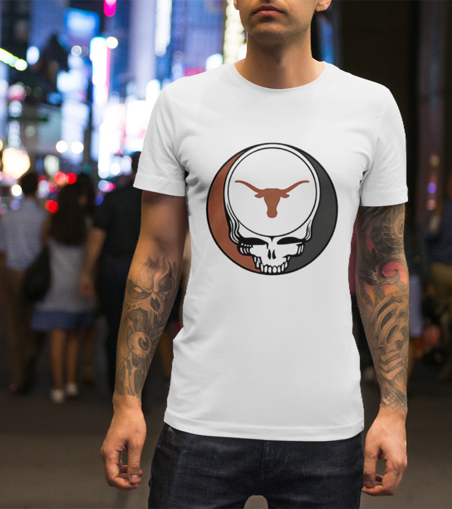 University Of Texas Longhorns Grateful Dead Skull Emblem T-Shirt