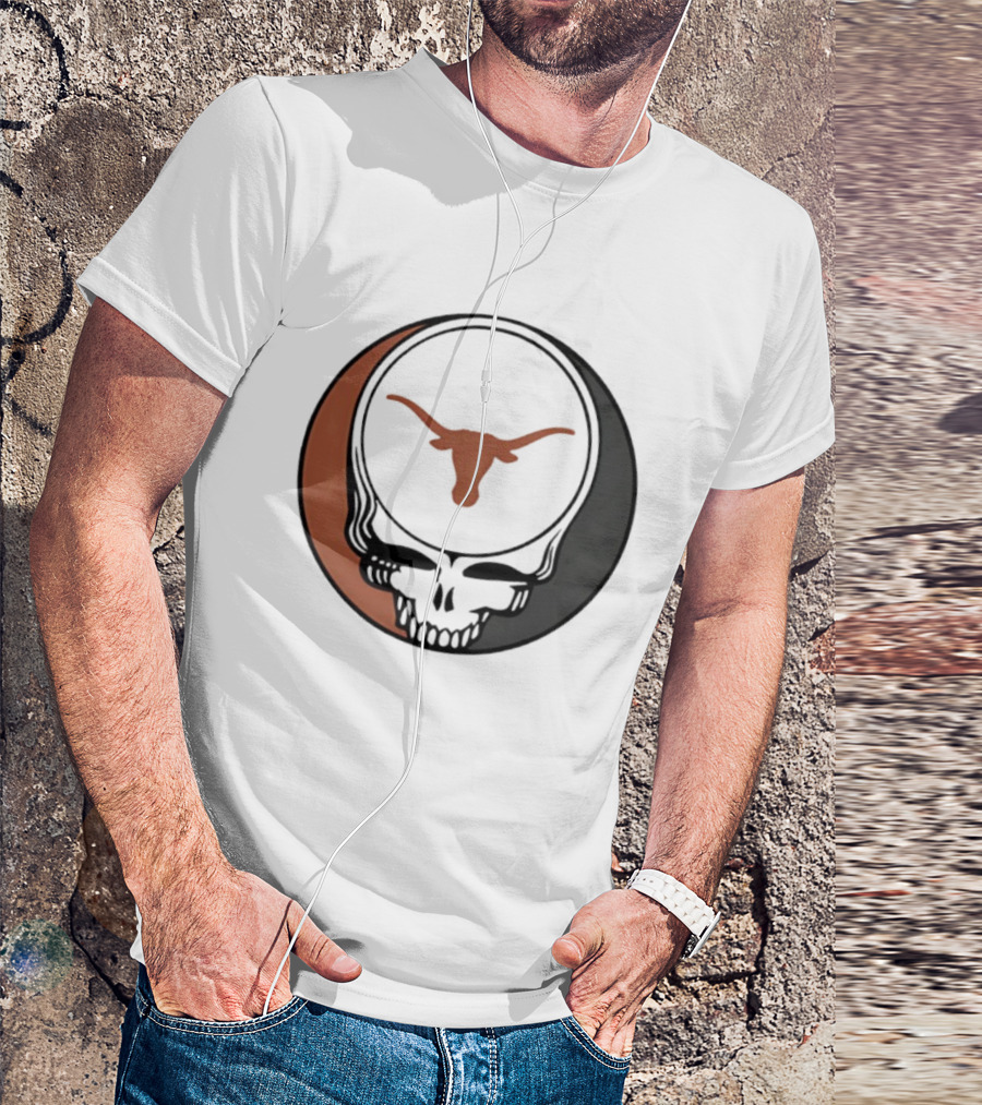 University Of Texas Longhorns Grateful Dead Skull Emblem T-Shirt