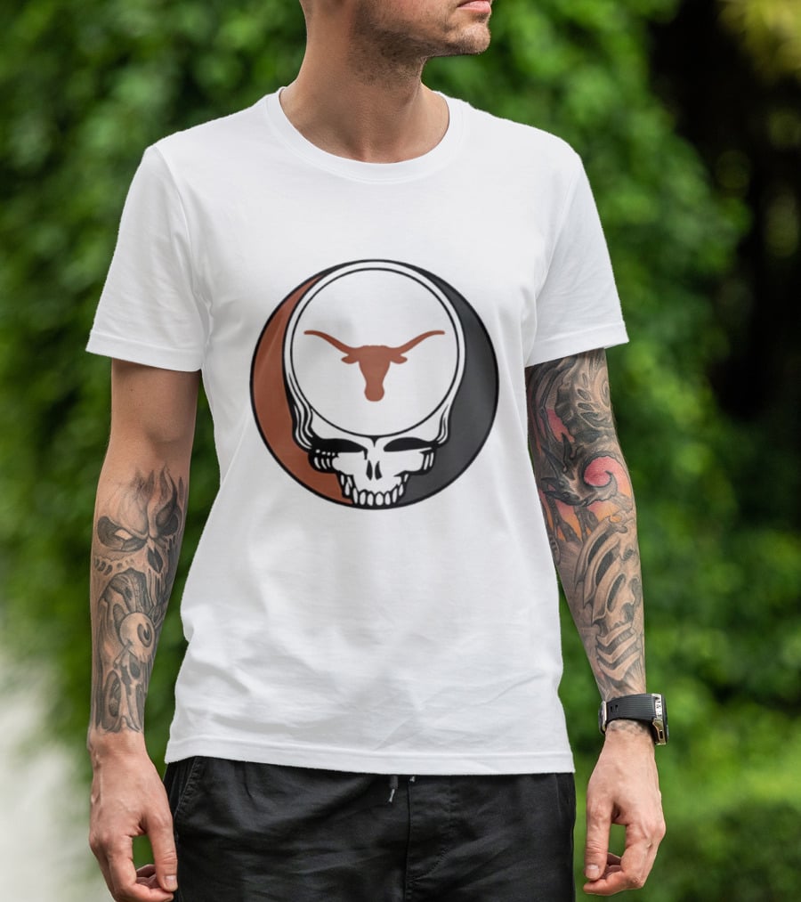 University Of Texas Longhorns Grateful Dead Skull Emblem T-Shirt